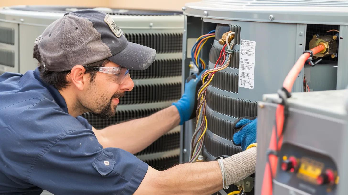 technician doing work hvac